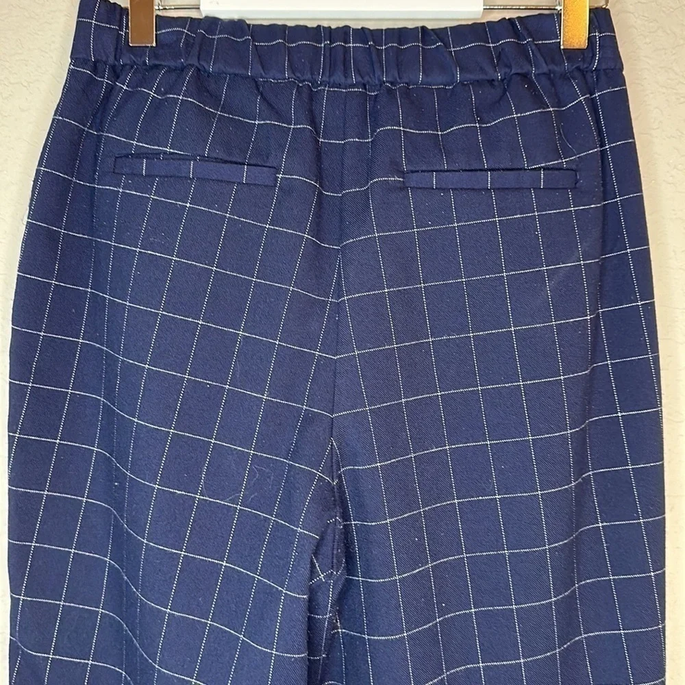A NEW DAY Blue Plaid Trouser Straight Leg‎ Pants Size S